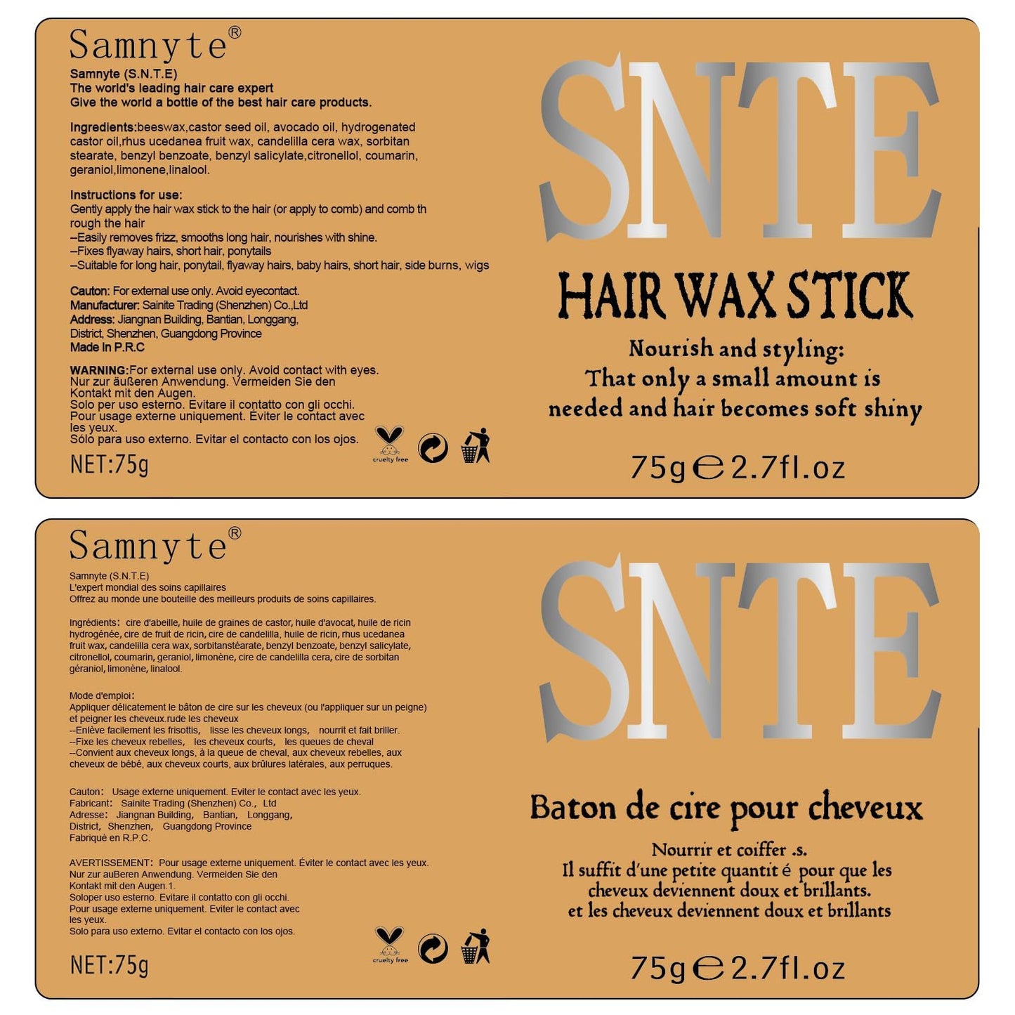 S'NTE- Viral  Hair Wax Stick